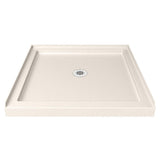 SlimLine 32 in. x 32 in. Single Threshold Shower Pan Base in Biscuit with Center Drain