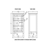 Dorset 17 in. W x 29 in. H Freestanding Floor Bath Storage Cabinet with Door in White - Super Arbor