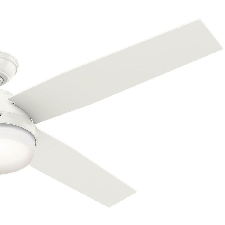 Hunter Dempsey 60-in Fresh White LED Indoor Ceiling Fan with Remote (4-Blade)
