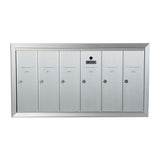 1250 Vertical Series 6-Compartment Aluminum Recess-Mount Mailbox - Super Arbor