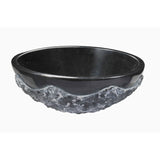 ANZZI Diver Vessel Sink in Black Jade, 16.5 in. Round, 5.5 in. H