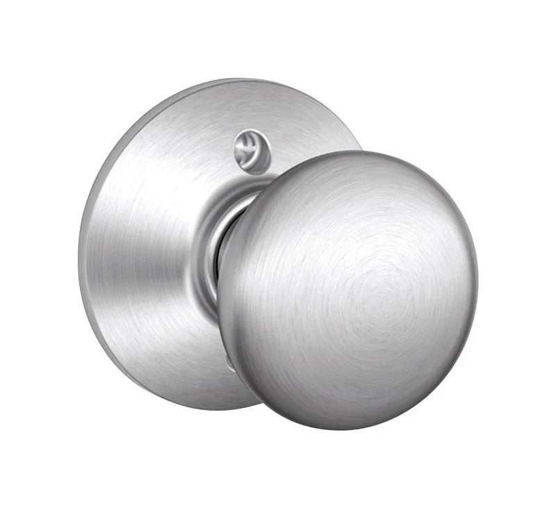 Schlage Satin Chrome Dummy Door Knob, Right or Left Handed