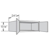 allen + roth Annscroft 30-in W x 15.125-in H x 12-in D Hazelnut Maple Door Wall Semi-Custom Cabinet