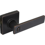 Westwood Matte Black Bed/Bath Door Lever with Square Rose