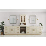 Home Decorators Collection Newport 36 in. W x 12 in. D x 24 in. H Assembled Plywood Wall Bridge Kitchen Cabinet in Blended Cream with Soft Close