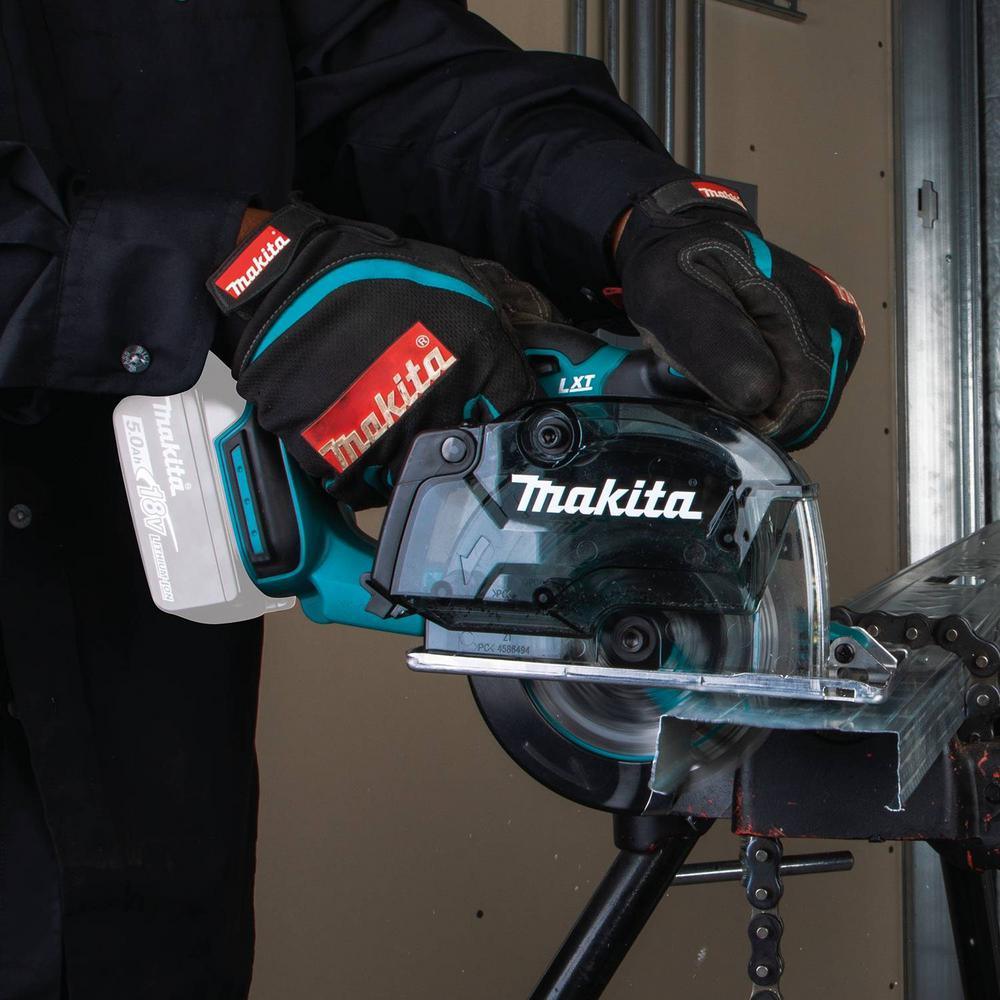 18-Volt LXT Lithium-Ion Cordless 5-3/8 in. Metal Cutting Saw with Electric Brake and Chip Collector Tool-Only - Super Arbor