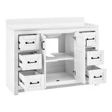 Style Selections Lowry 49-in White Single Sink Bathroom Vanity with White Acrylic Top