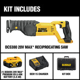 20-Volt MAX Lithium-Ion Cordless Reciprocating Saw Kit with Battery 5Ah, Charger and Case - Super Arbor