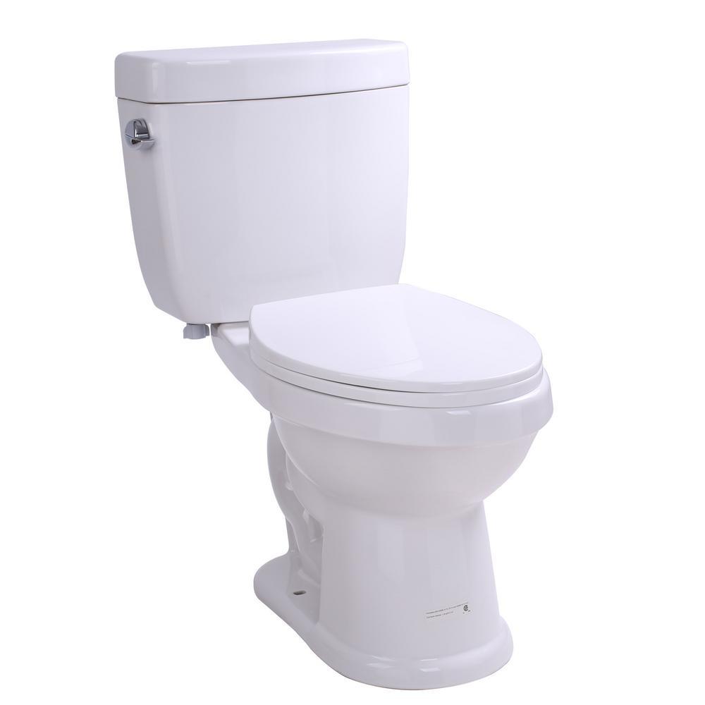 52.8 in. Walk-In Whirlpool Bathtub in White with 1.6 GPF Single Flush Toilet - Super Arbor