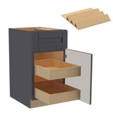 Home Decorators Collection Washington 21 in. W x 24 in. D x 34.5 in. H Assembled Plywood Base Kitchen Cabinet in Onyx with Soft Close Door RH