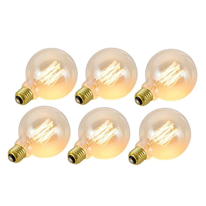 Aspen Creative Corporation 60-Watt G30 Vintage Edison Filament Incandescent Light Bulb, Clear (6-Pack)
