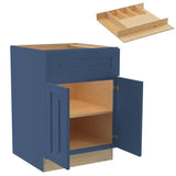 Home Decorators Collection Grayson 24 in. W x 24 in. D x 34.5 in. H Assembled Plywood Base Kitchen Cabinet in Mythic Blue with Cutlery Soft Close