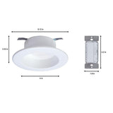 4 in. Tunable CCT (2700K-5000K) Bluetooth Smart Integrated LED Recessed Trim with In-Wall Accessory Dimmer by HALO Home - Super Arbor