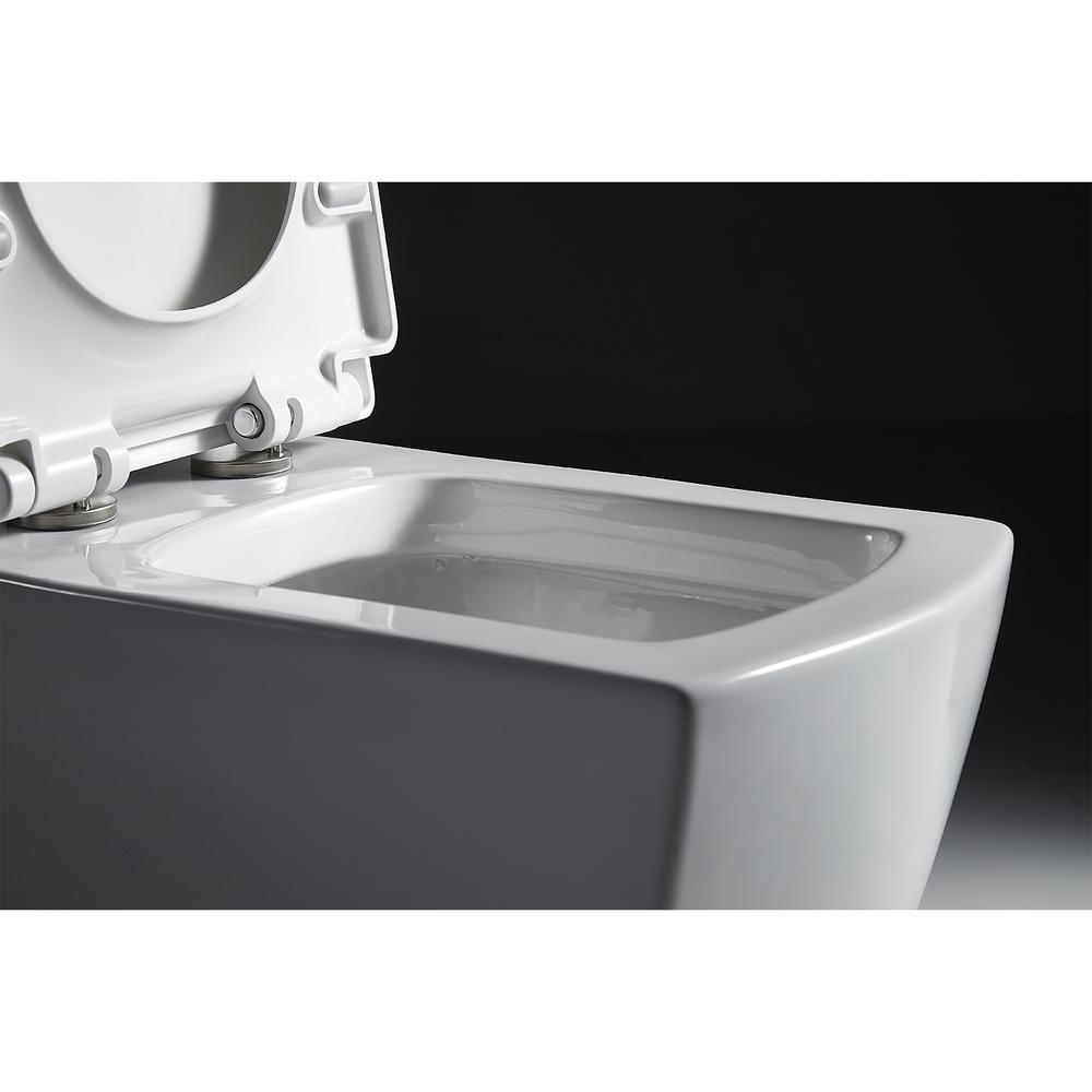 0.8 GPF/1.28 GPF Dual Flush Round Shape Ceramic Elongated Toilet Including Toilet Round Only Seat in White