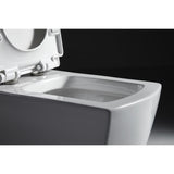 0.8 GPF/1.28 GPF Dual Flush Round Shape Ceramic Elongated Toilet Including Toilet Round Only Seat in White