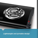 2-Burner 12 in. Black Hot Plate with Temperature Controls