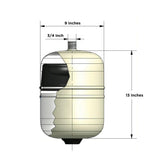 2.1 Gal. Potable Hot Water Heater Thermal Expansion Pressure Tank - Super Arbor