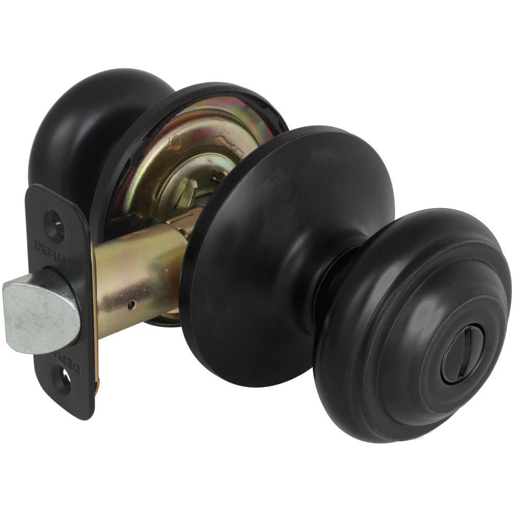 Madrid Matte Black Bed and Bath Door Knob - Super Arbor