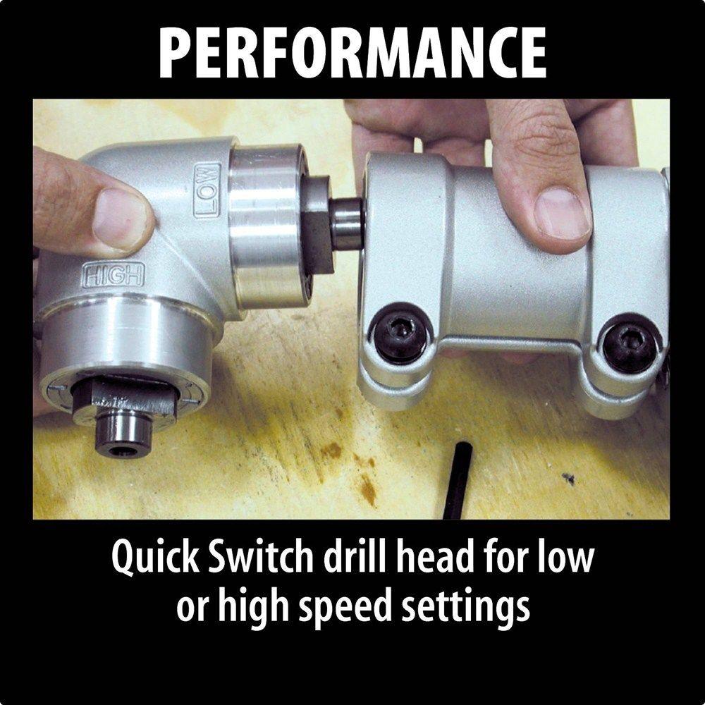 7.5 Amp 1/2 in. Corded 2-Speeds Reversible Angle Drill with Chuck Key Side Handle and Tool Case - Super Arbor