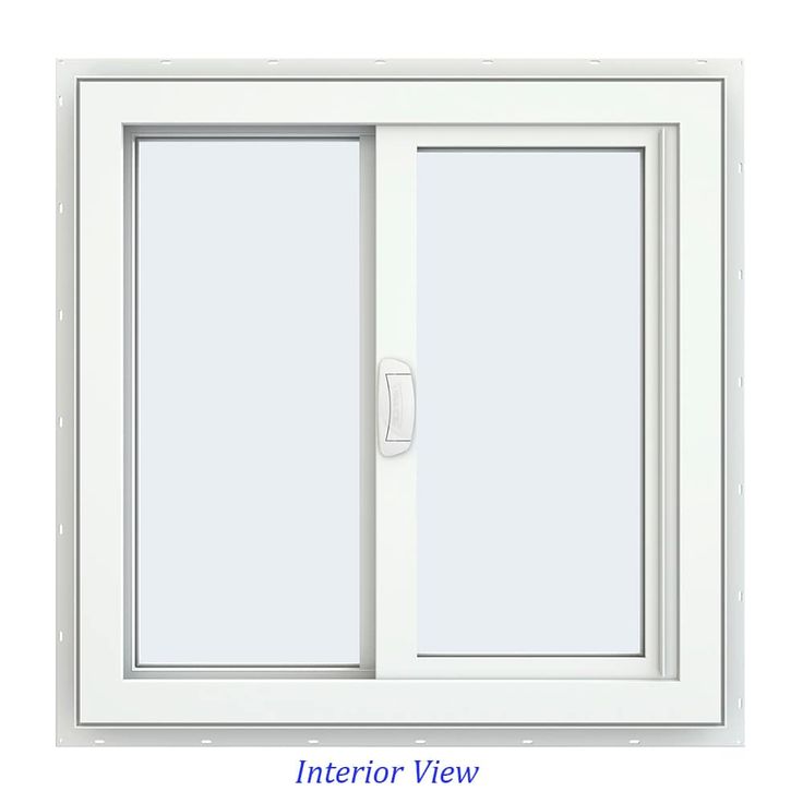 JELD-WEN FiniShield V-4500 23-1/2-in x 23-1/2-in x 3-in Jamb Left-operable Vinyl Black Sliding Window Full Screen Included