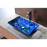 Avao Deco-Glass Vessel Sink in Lustrous Blue - Super Arbor