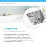 Undermount Stainless Steel 32 in. Single Bowl Kitchen Sink in 16-Gauge - Super Arbor