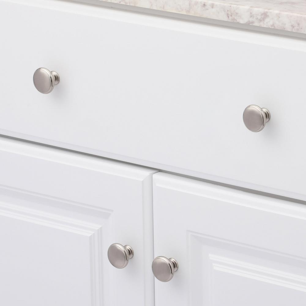 1-3/16 in. Brushed Nickel Classic Knob - Super Arbor