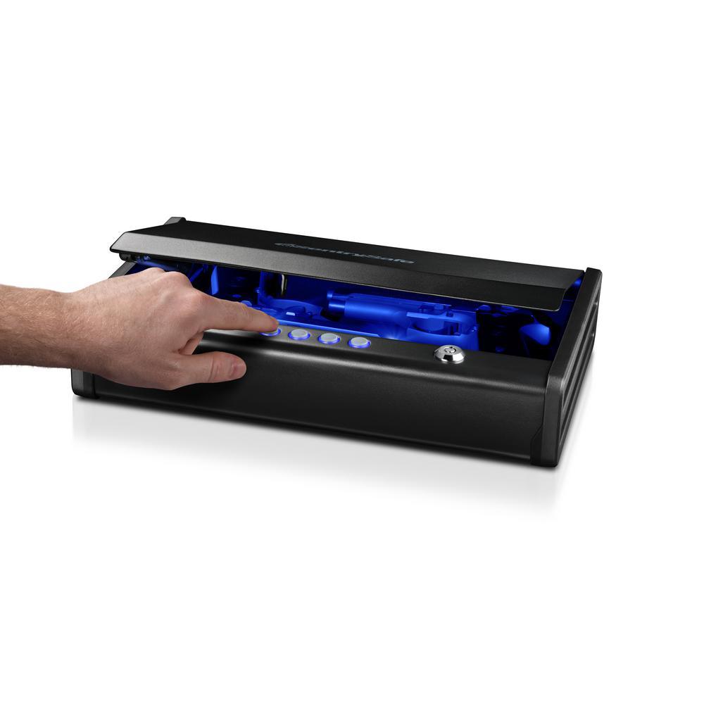 2-Gun Quick Access Electronic Combination Lock Pistol Safe with Interior LED Light in Black - Super Arbor