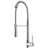 Laurelton Single-Handle Pull-Down Sprayer Kitchen Faucet in Matte Black - Super Arbor