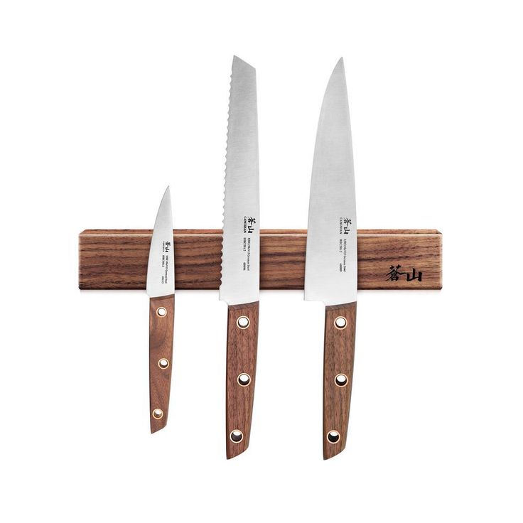 Walnut Wood 12 in. Magnetic Knife Bar