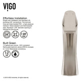 Marigold White Matte Stone Vessel Bathroom Sink and Linus Bathroom Vessel Faucet in Brushed Nickel - Super Arbor