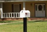 Gibraltar Mailboxes Classic Medium, Steel, Post Mount Mailbox, White, T1S00W00