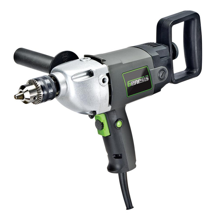 120-Volt 1/2 in. Variable Speed Spade Handle Electric Drill with Lock-On Button and Auxiliary/Spade Handles - Super Arbor