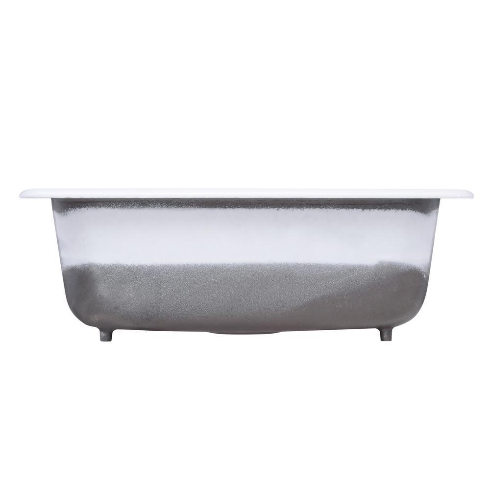 Mayfield Drop-In Cast Iron 25 in. 1-Hole Single Bowl Kitchen Sink in White - Super Arbor