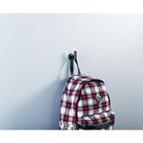 2-1/32 in. Matte Black Single Post Wall Hook