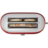 Empire 4-Slice Red Long Slot Toaster with Crumb Tray