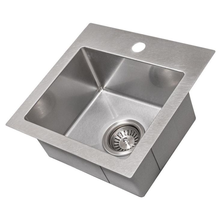 Pro 15 in. Topmount Single Bowl Bar Kitchen Sink in DuraSnow® Stainless Steel