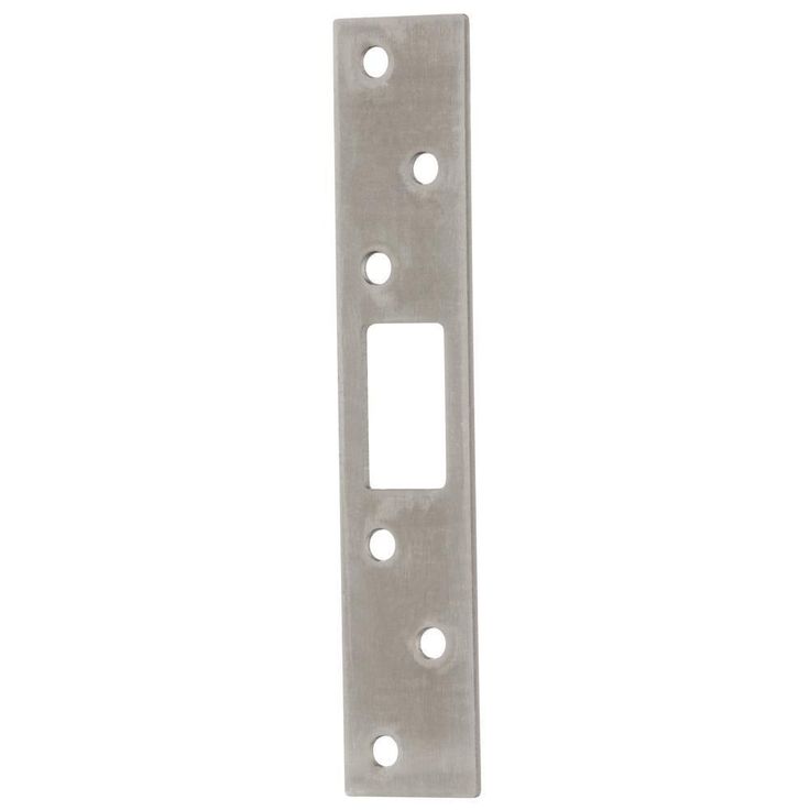5-7/8 in. Satin Nickel Deadbolt Strike