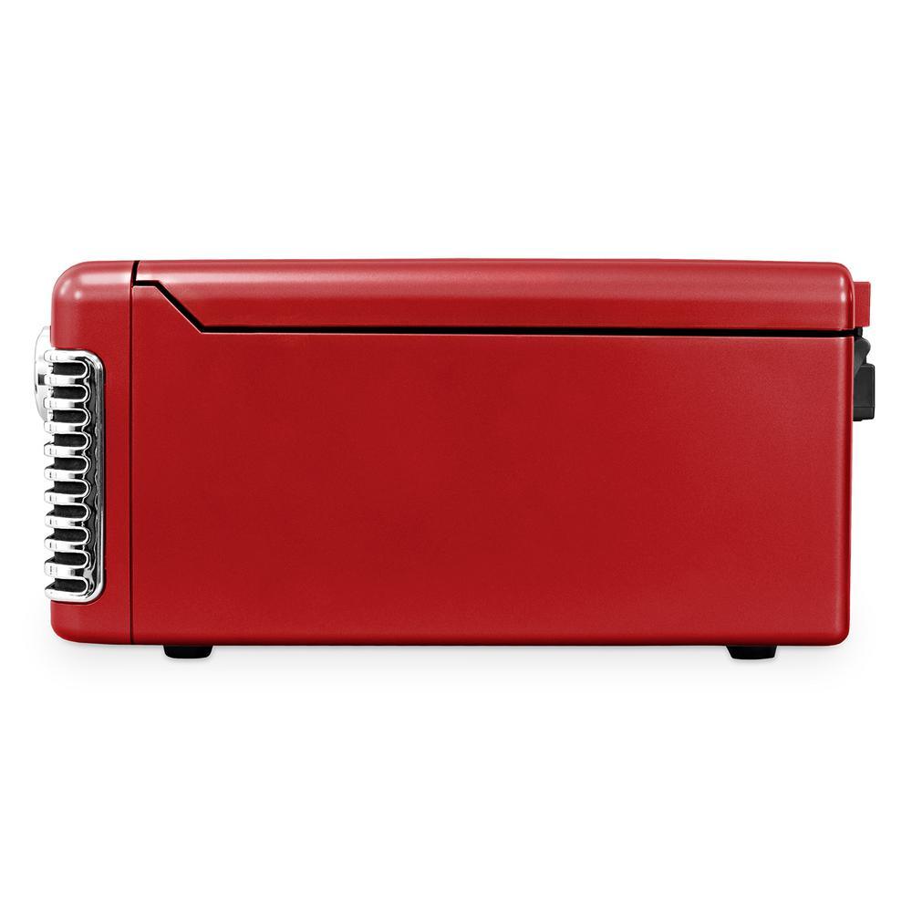 Retro Style Turntable with Bluetooth and CD Player in Red - Super Arbor