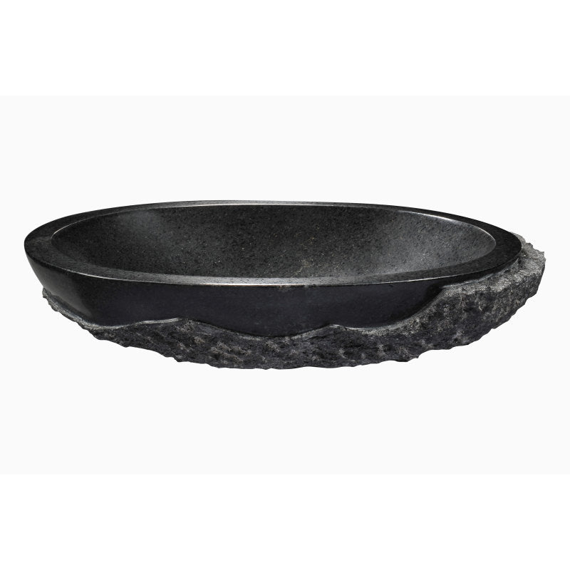 ANZZI Dragons Peak Vessel Sink in Mandy Black, 21.6 x 16.5 x 5.5 in