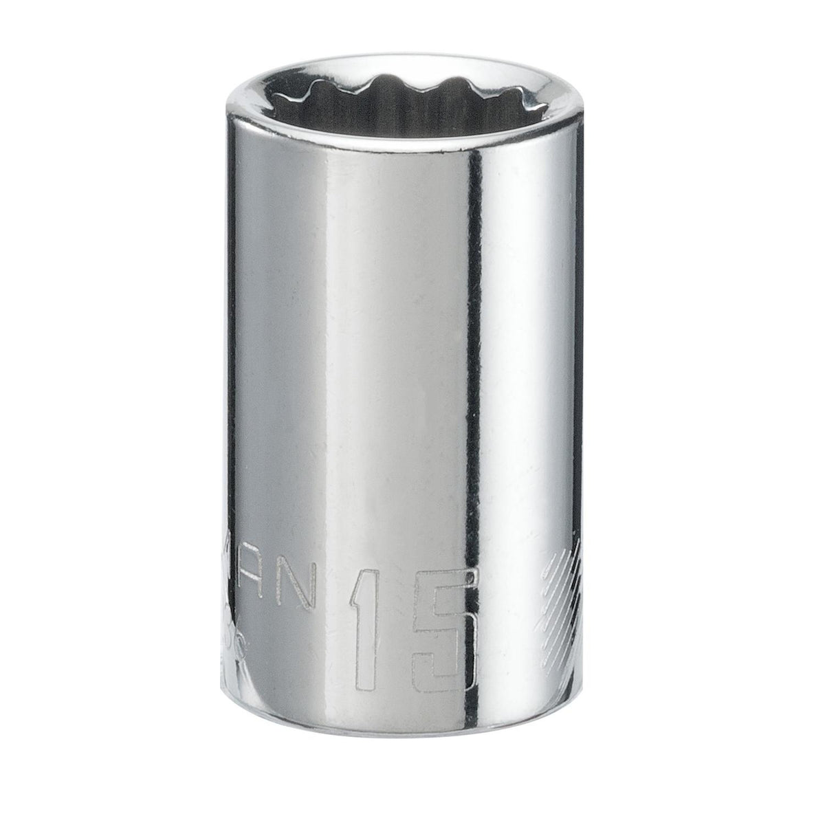 Craftsman 15 mm X 1/2 in. Drive 12 Point Shallow Socket