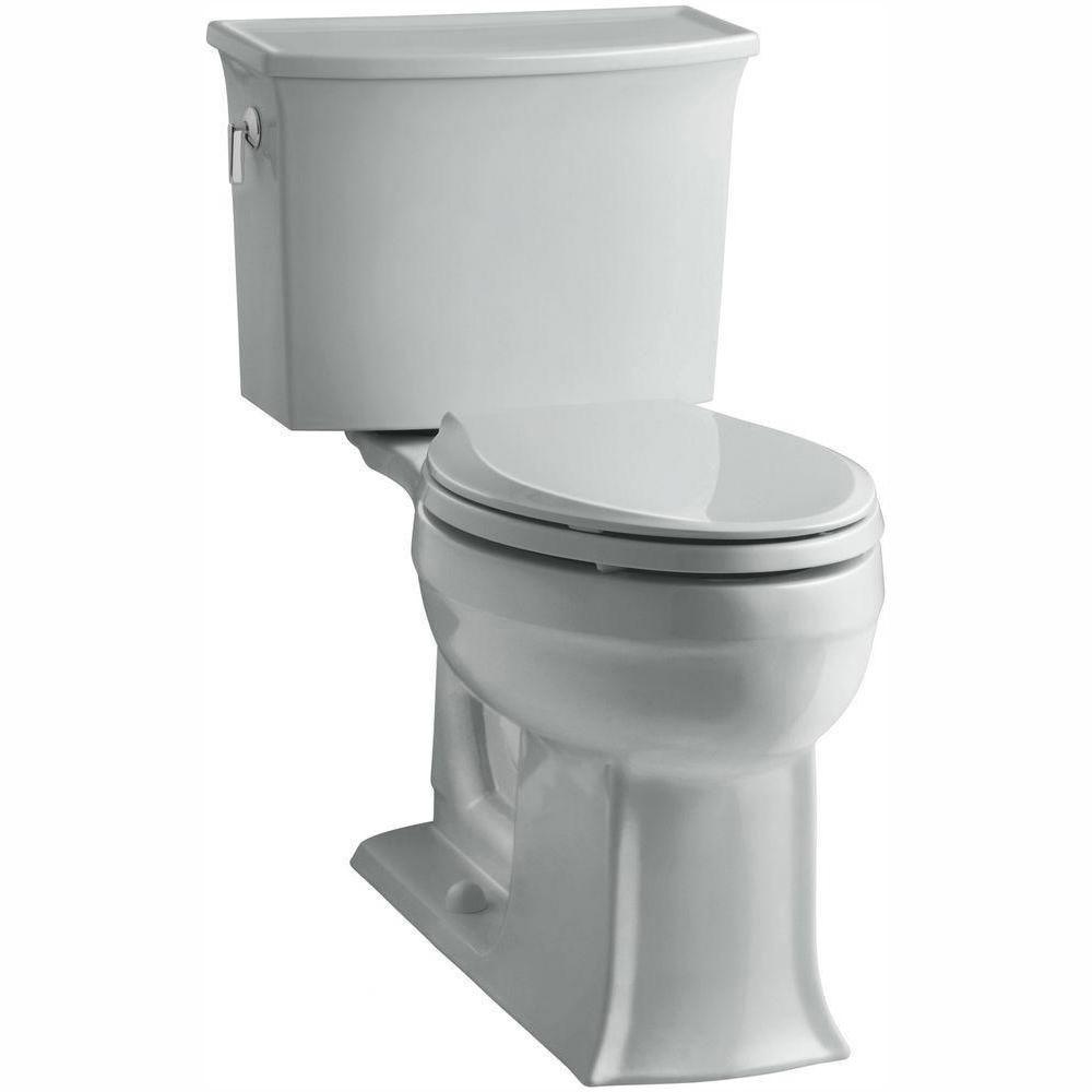 Archer Comfort Height 2-piece 1.28 GPF Single Flush Elongated Toilet with AquaPiston Flushing Technology in Black Black - Super Arbor