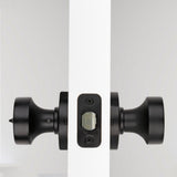 Pismo Round Matte Black Bed/Bath Door Knob Featuring Microban Antimicrobial Technology - Super Arbor
