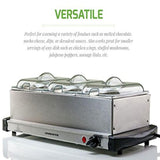 Mini 3-Tray Buffet Server and Food Warmer with Stand Alone Warmer Tray