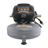 3 Gal. 1/2 HP Portable Electric Oil-Free Pancake Air Compressor with 25 ft. Air Hose and 11-Piece Inflation Kit - Super Arbor