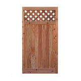 3 ft. x 6 ft. Western Red Cedar Flat Top Diagonal Lattice Fence Gate - Super Arbor