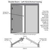 60 in. x 80 in. Internal Blinds Left-Hand Inswing Full Lite Clear Glass Painted Steel Prehung Front Door - Super Arbor