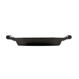 Cast Iron Collection 12 in. Cast Iron Grill Pan in Black