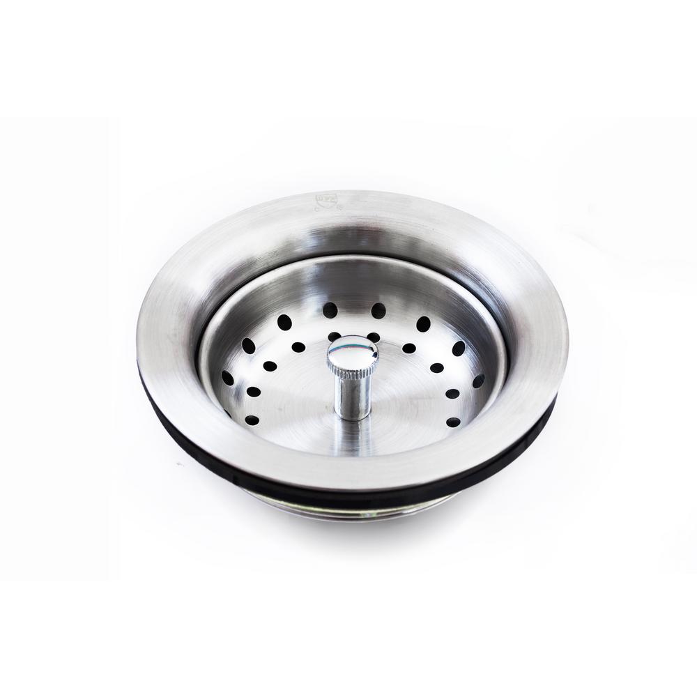 All-in-One Stainless Steel 33 in. 2-Hole Single Bowl Drop-in Kitchen Sink Kit with Faucet and Strainer - Super Arbor
