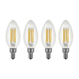 Euri Lighting 60 Watt Equivalent Cool White (5000K) B10 ENERGY STAR and Dimmable LED Light Bulb in Clear (4-Pack)
